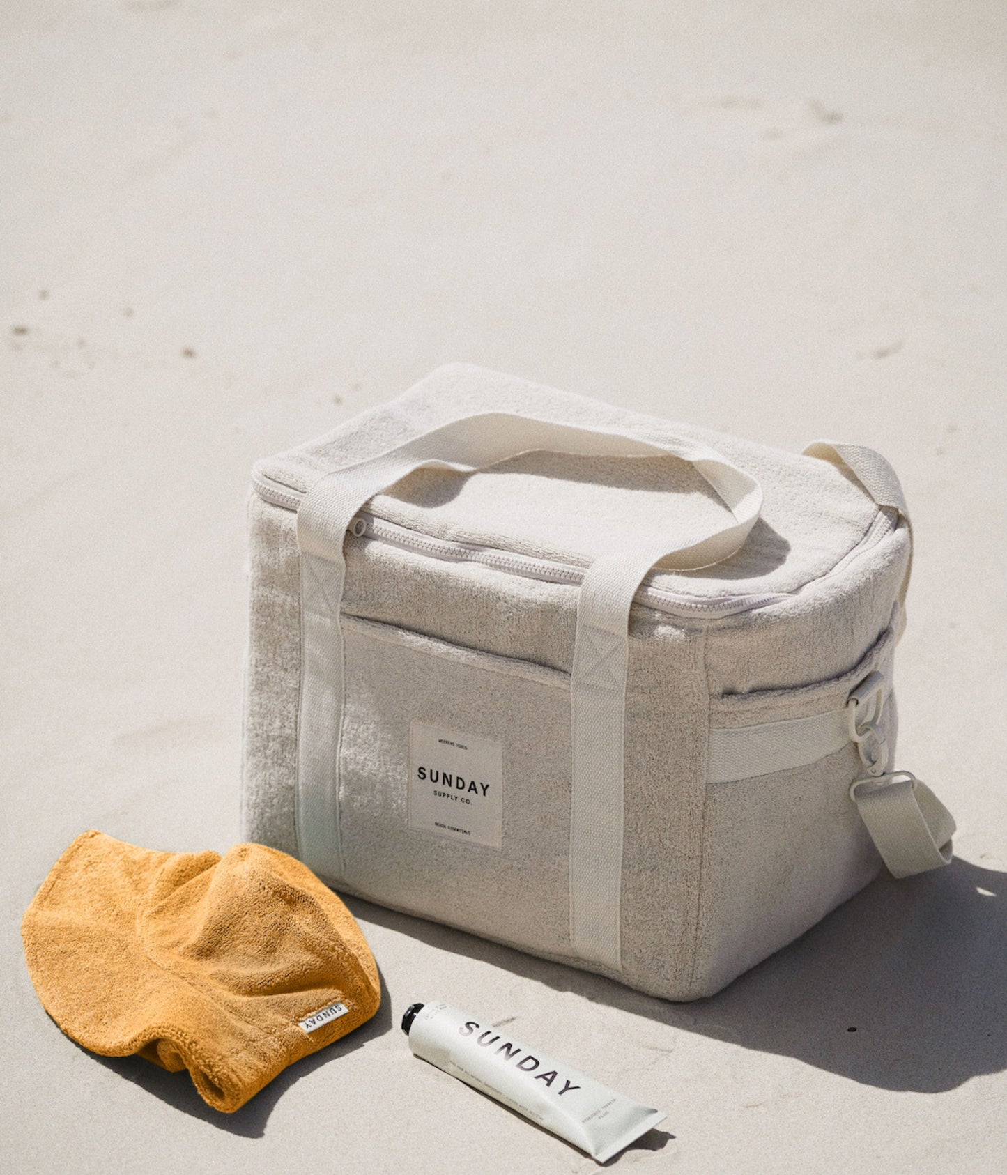 Golden Towelling Beach Hat