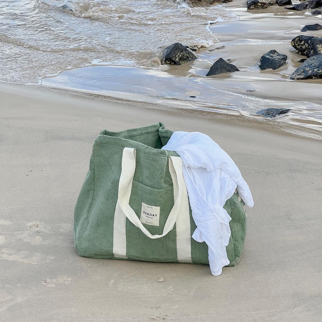Tallow Towelling Beach Bag