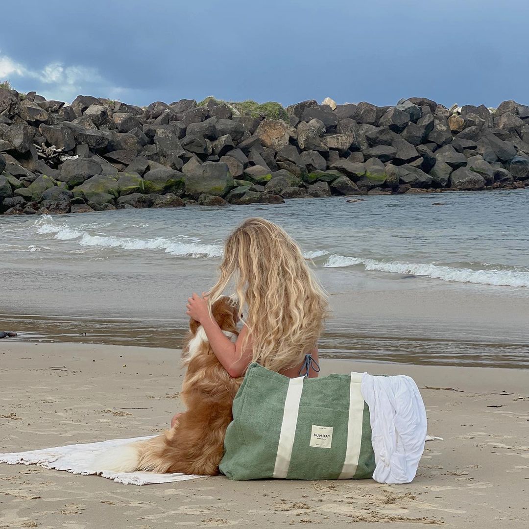 Tallow Towelling Beach Bag