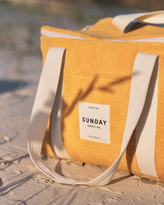Golden Towelling Cooler Bag