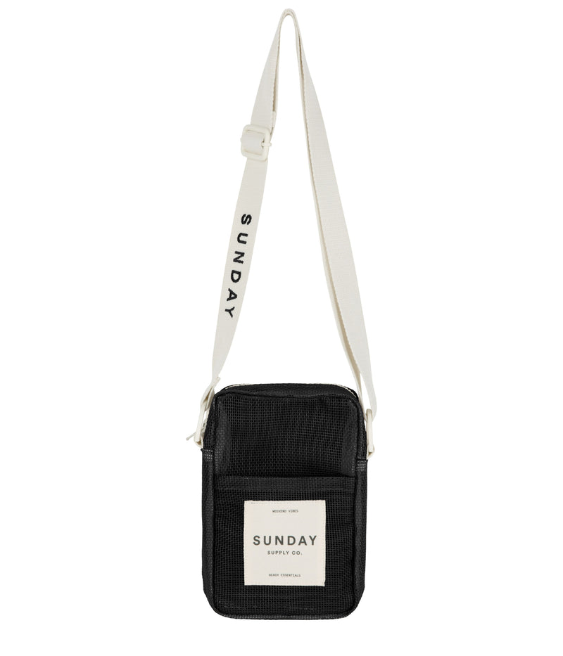 Black Rock Mesh Crossbody Bag