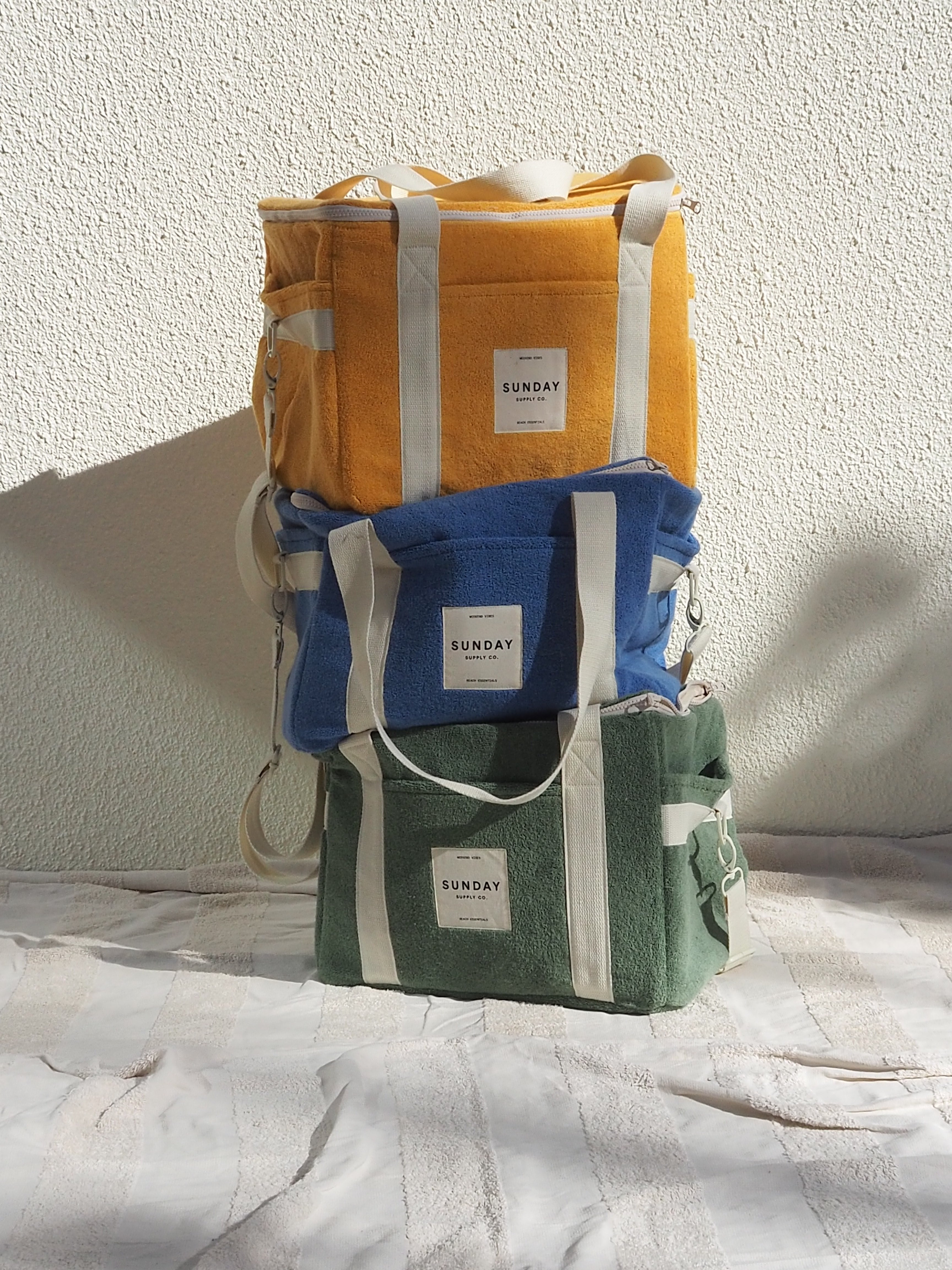 Golden Towelling Cooler Bag