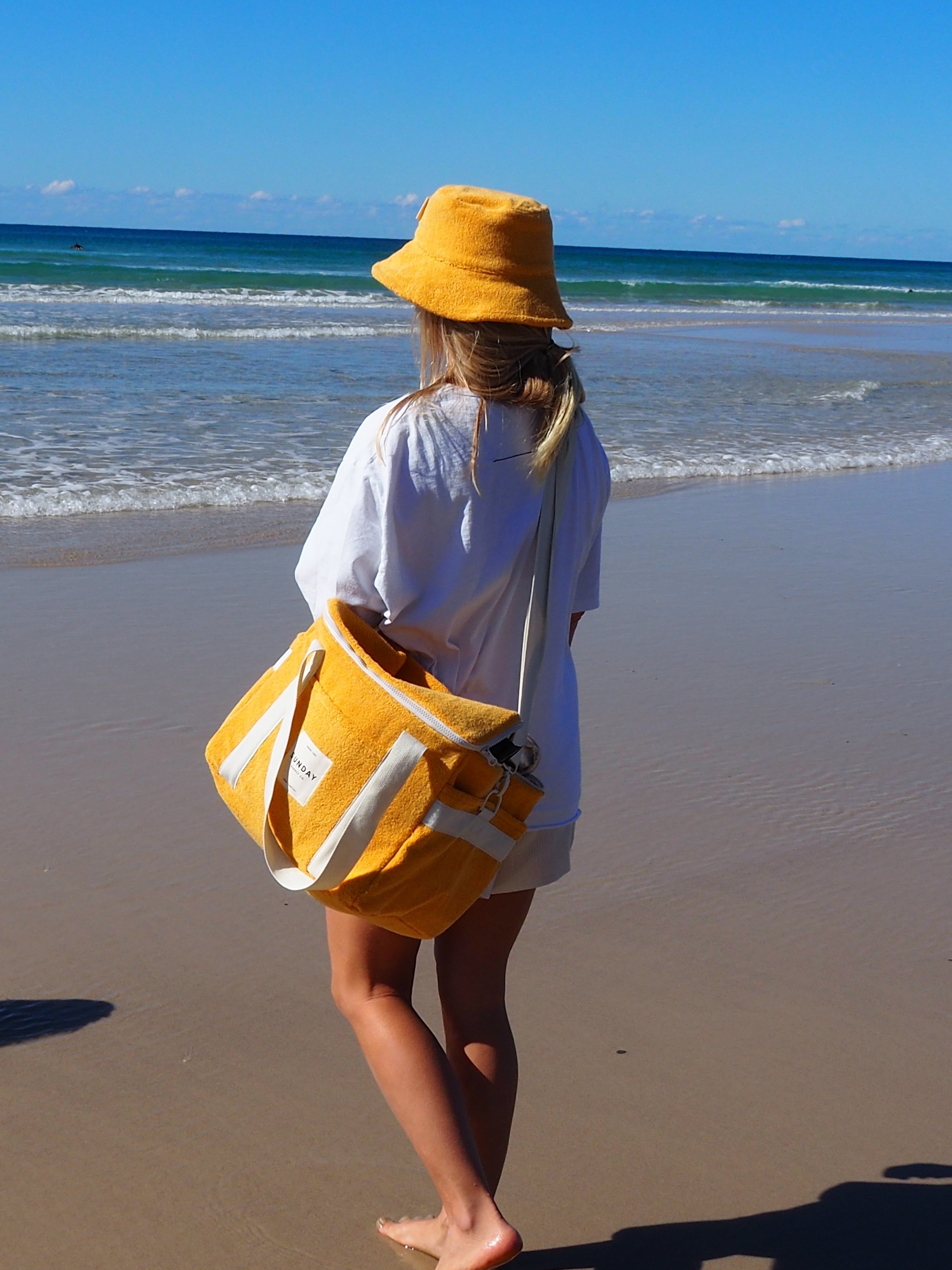 Golden Towelling Cooler Bag