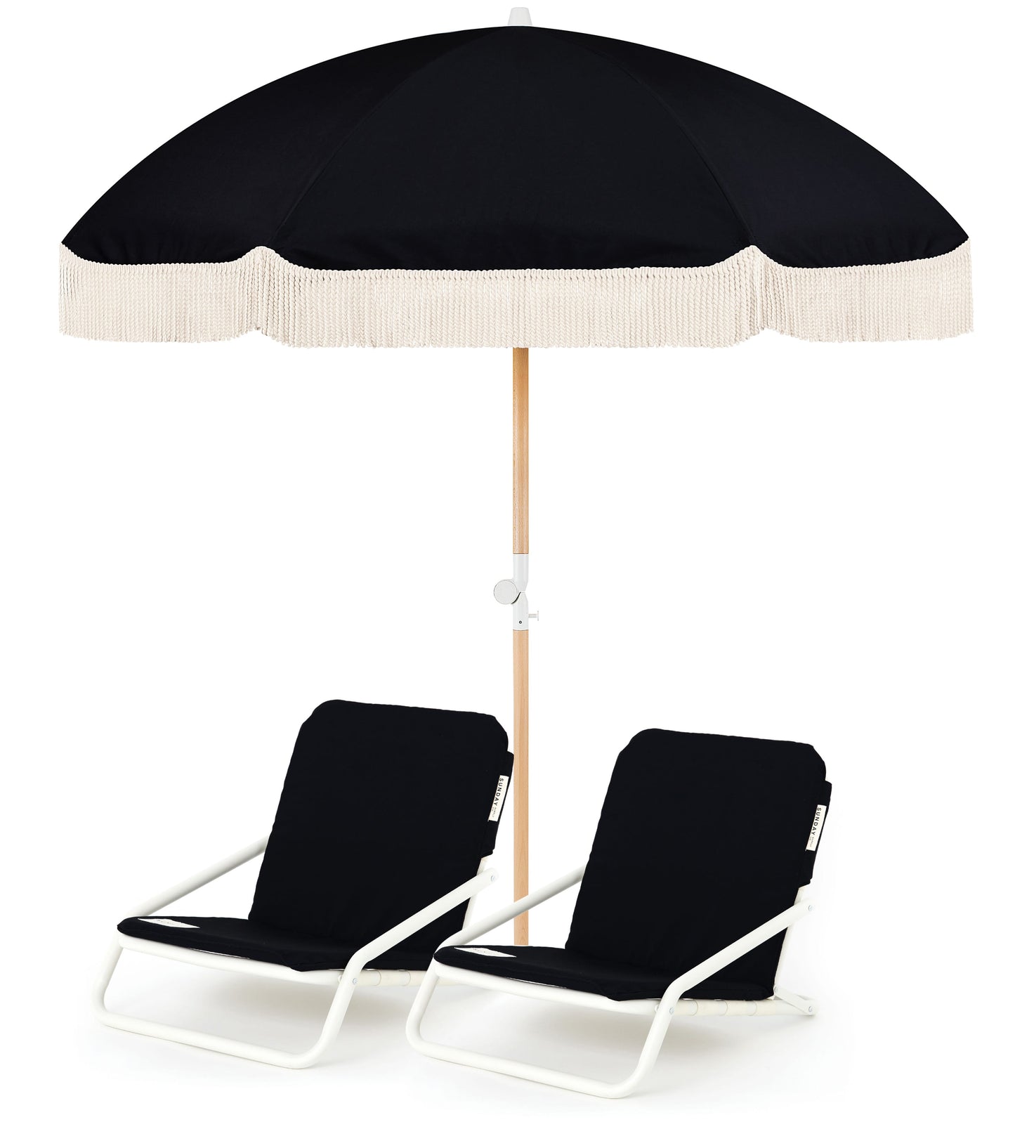 Black Rock Beach Umbrella & Beach Chair Set