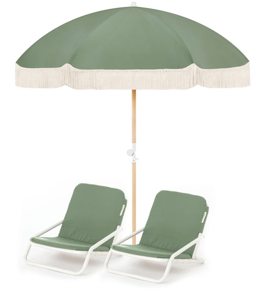 Tallow Beach Umbrella & Beach Chair Set Sunday Supply Co.