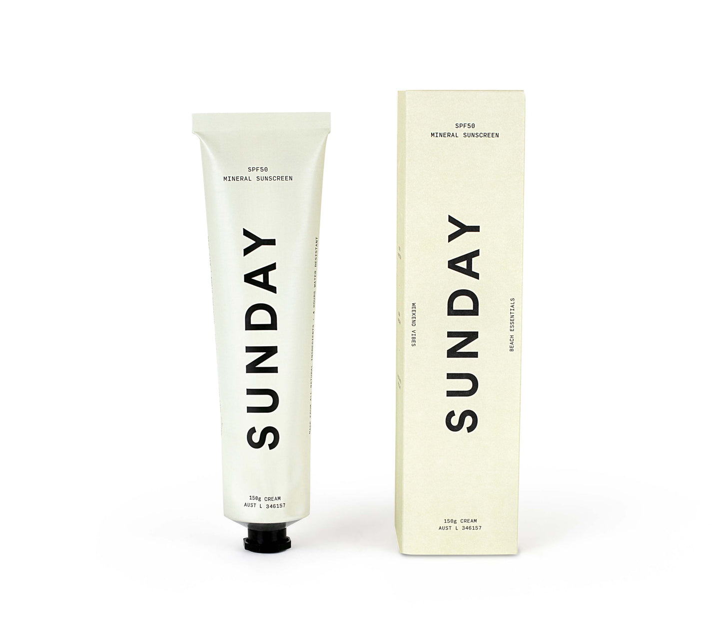 Natural Mineral Sunscreen SPF50 Aluminium Tube and Carton