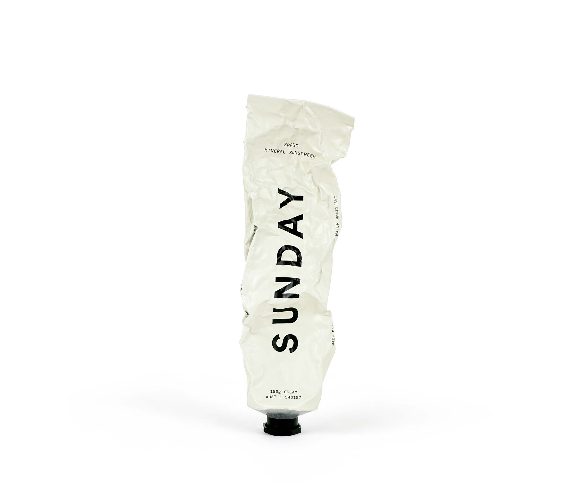 Natural Mineral Sunscreen SPF50 Aluminium Tube Crinkled