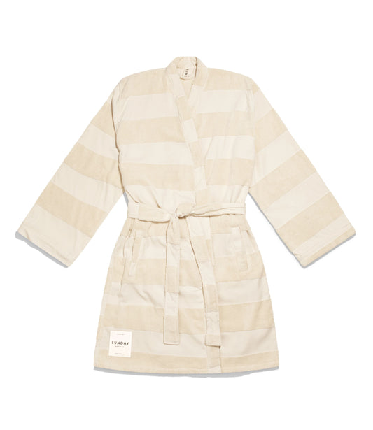 Dunes towelling beach robe in cotton terry, flatlay