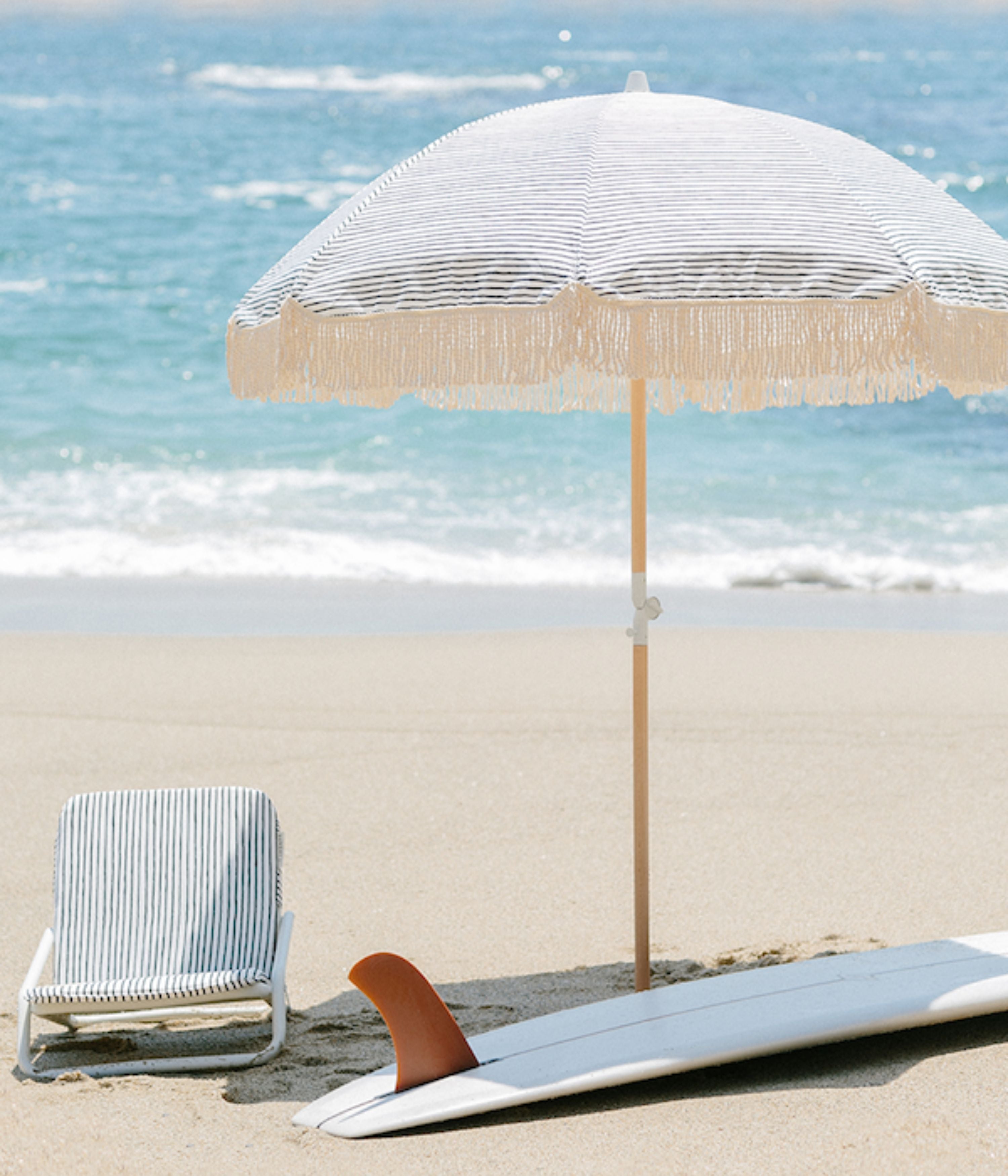 Beach umbrella on sale with fringe