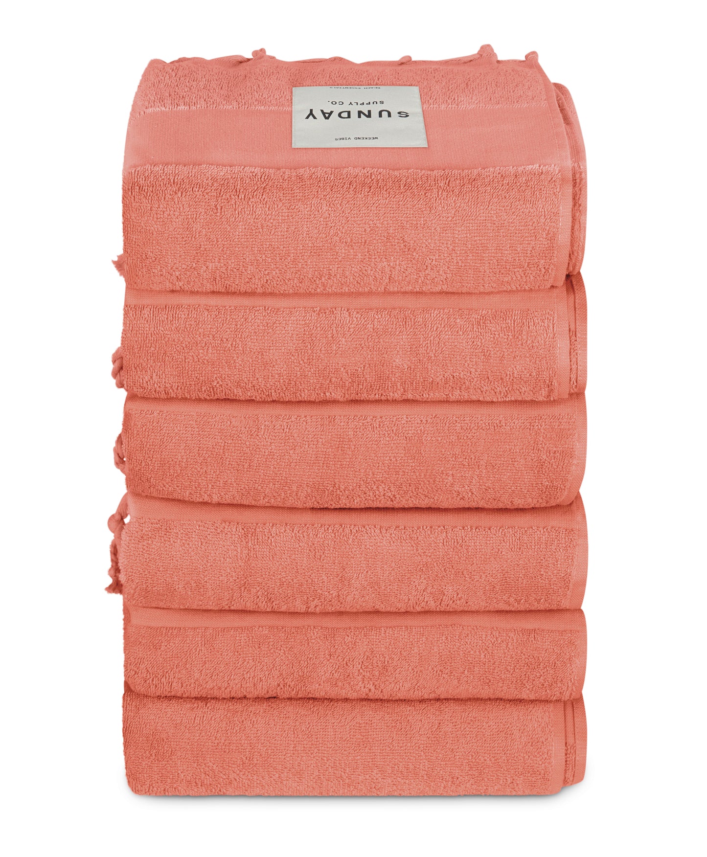 Terracotta Beach Towel Set of 6