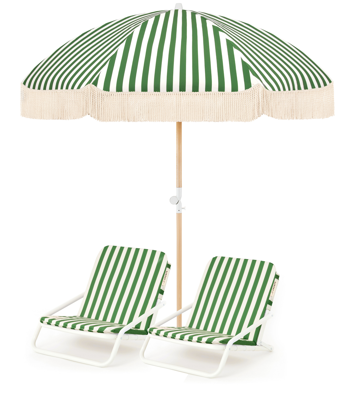 Vista Beach Umbrella & Beach Chair Set