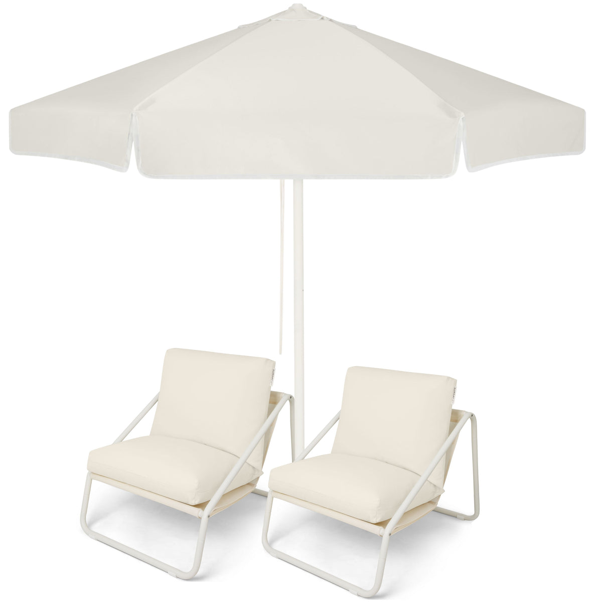 Dunes Market Umbrella and Outdoor Chair Set