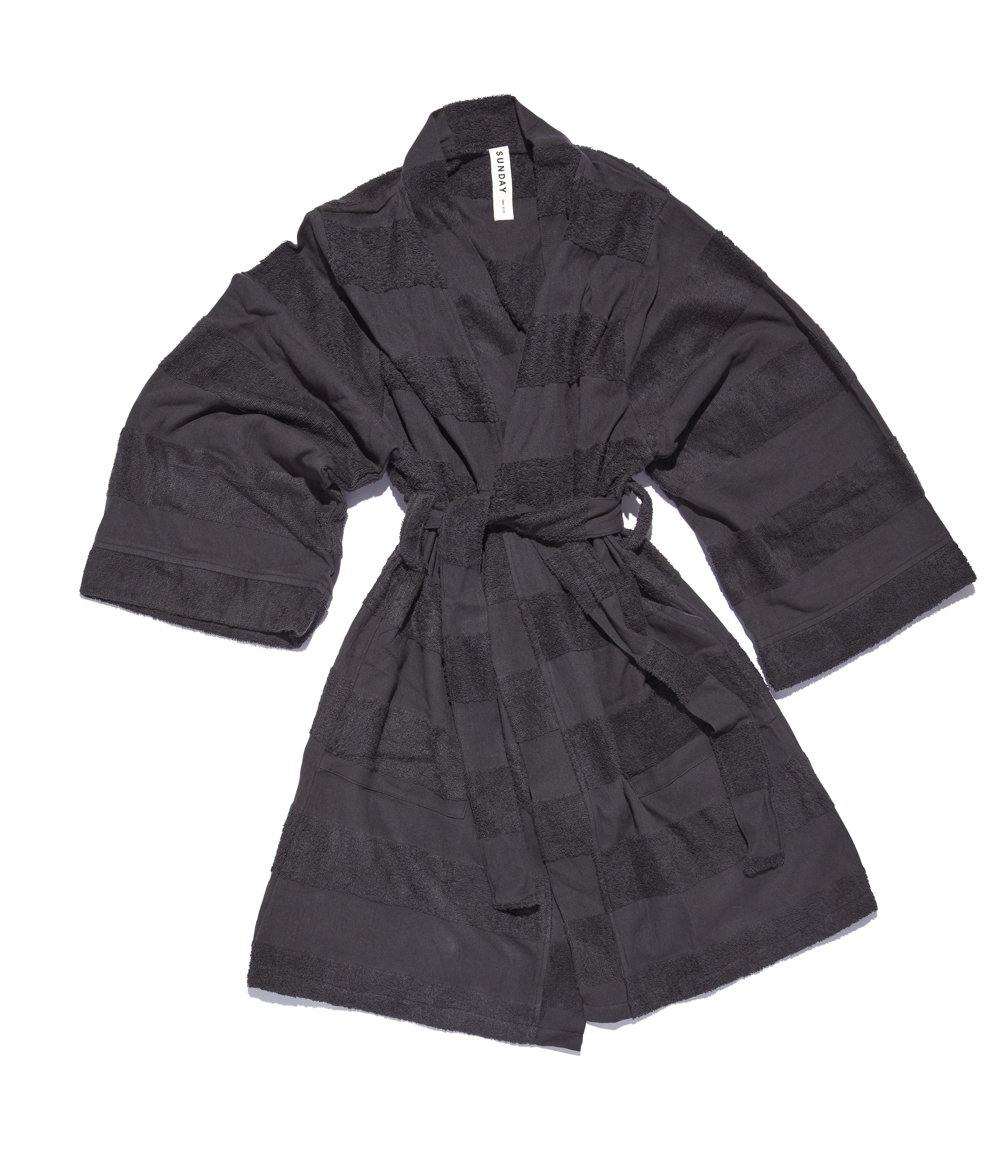 Black discount towel bathrobe