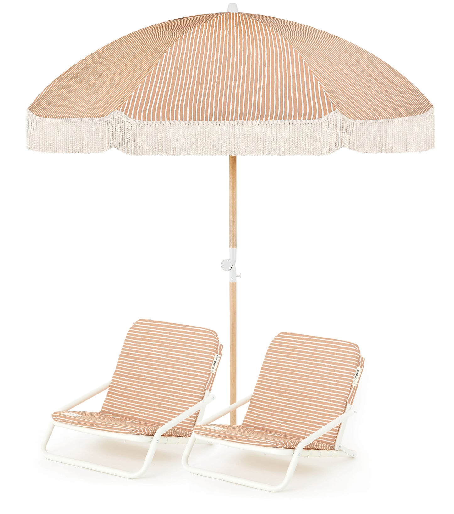 Summer Deck Beach Umbrella & Beach Chair Set